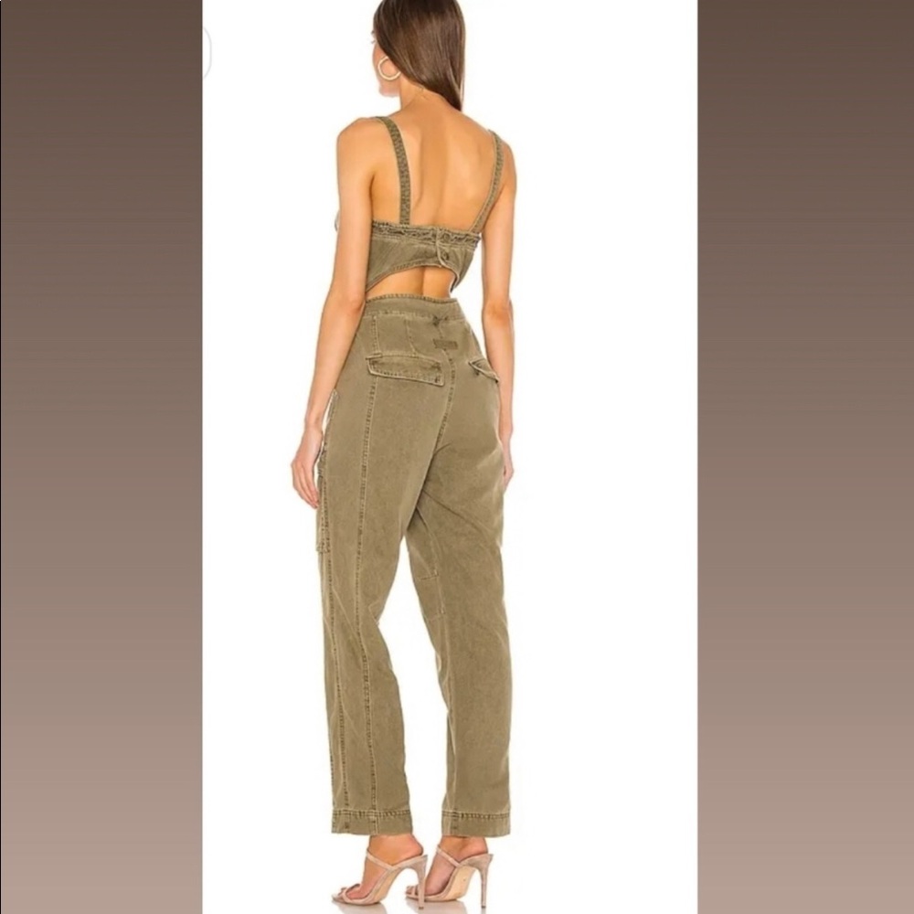 NWT Free People 90’s Straight Leg Sage Utility Jumpsuit